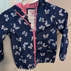 Carter's Navy and Pink Butterfly Jacket